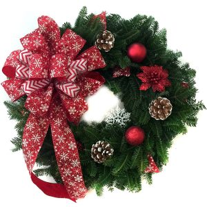 Red Snowflakes Wreath
