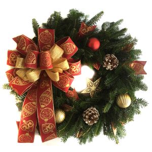 Golden Ornament Wreath